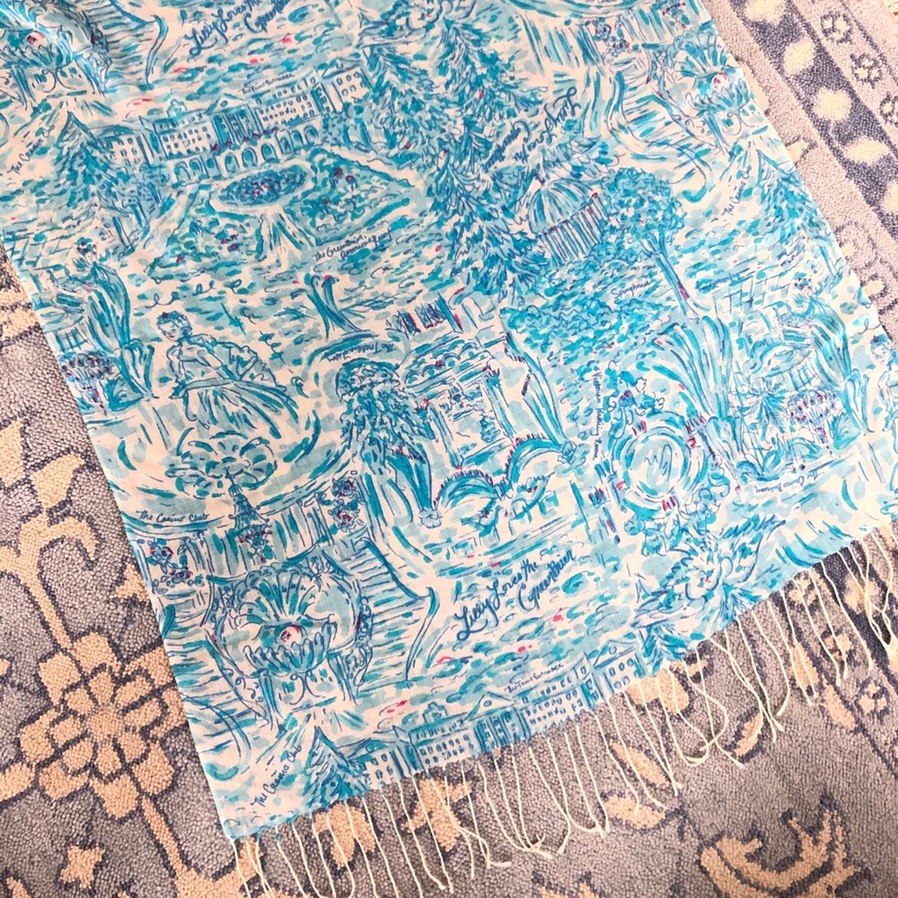 Lilly Pulitzer Greenbrier Hotel Murfee Scarf RARE!